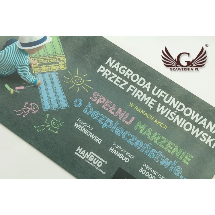 COLORED SIGN - FROSTED PLEXI 3mm thick - size 410x210mm - UV PRINTING - SZUV008