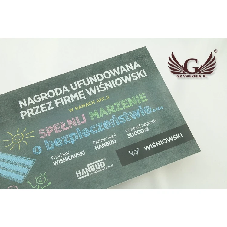 COLORED SIGN - FROSTED PLEXI 3mm thick - size 410x210mm - UV PRINTING - SZUV008