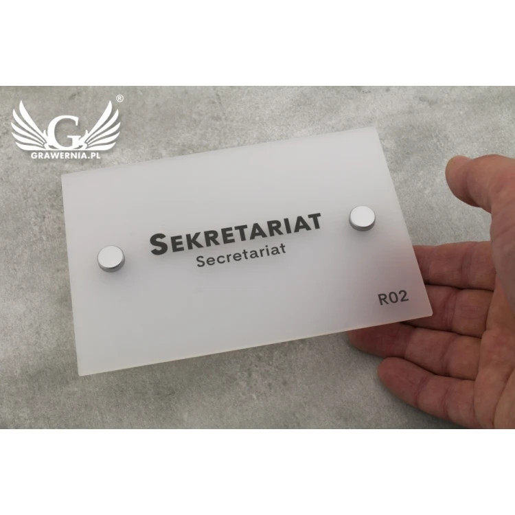 Frosted Small Plaque - size 100x150mm - SPD018
