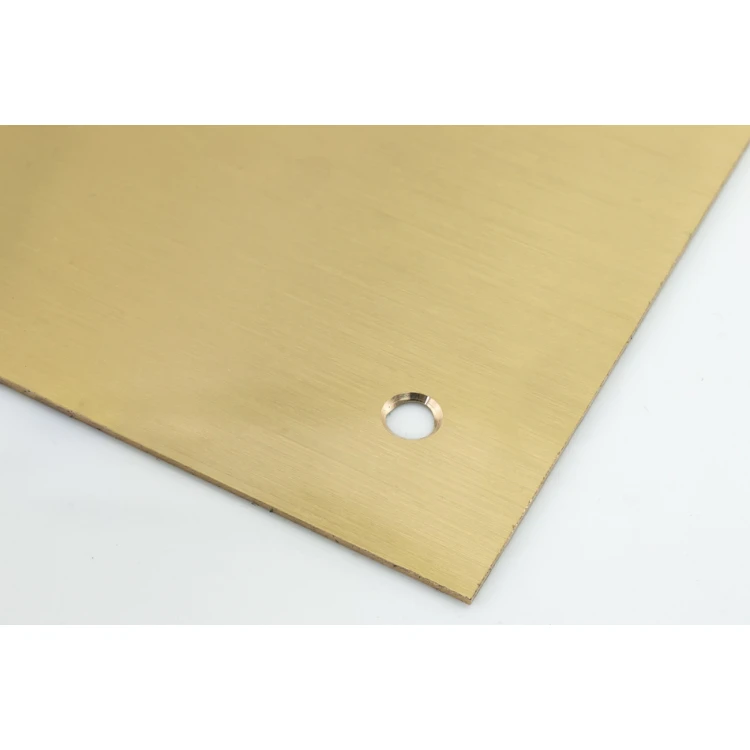 Plaque - Brushed Brass 1.6mm, UV Digital Print - Size 340x150mm - TAB115
