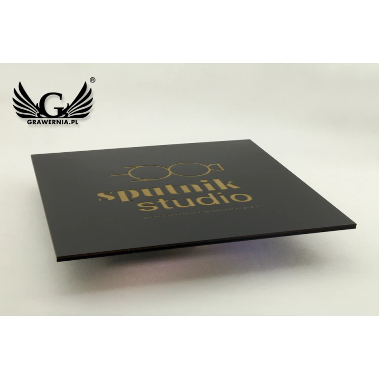 Door or Wall Plaque - Black Matte Engraving Laminate Exterior - SZ097 - Size 300x300mm