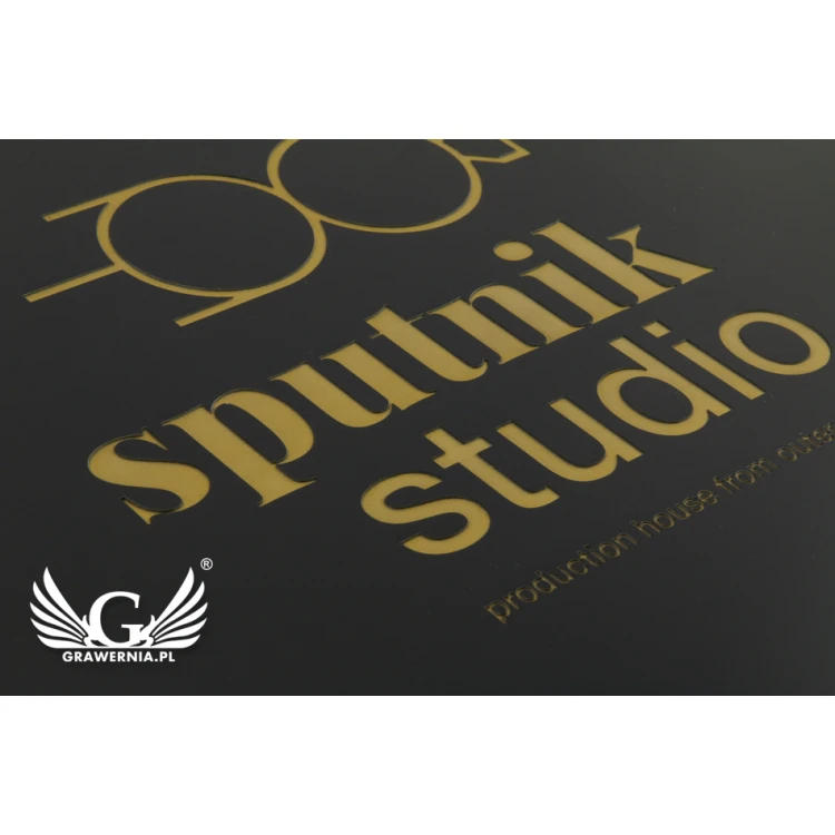 Door or Wall Plaque - Black Matte Engraving Laminate Exterior - SZ097 - Size 300x300mm