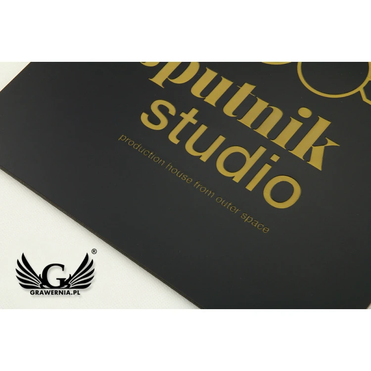 Door or Wall Plaque - Black Matte Engraving Laminate Exterior - SZ097 - Size 300x300mm