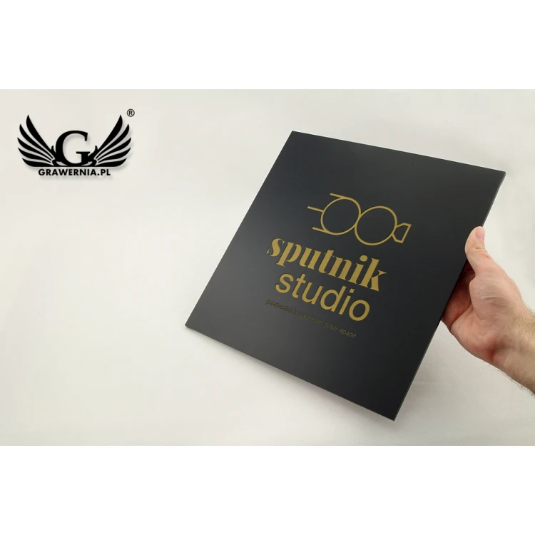 Door or Wall Plaque - Black Matte Engraving Laminate Exterior - SZ097 - Size 300x300mm