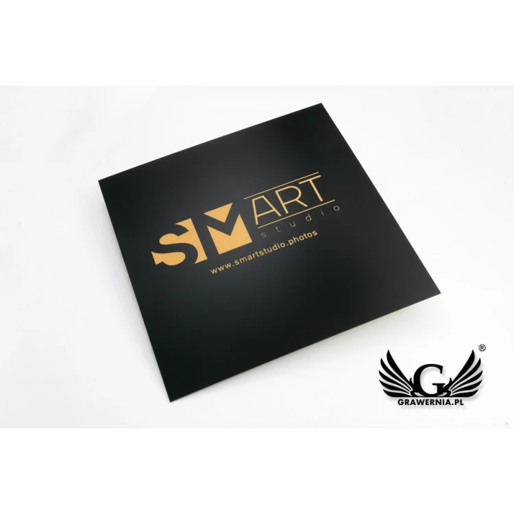Engraved Plaque - Matte Black with Gold Matte Engraving - SZ0133 - Size 300x300mm