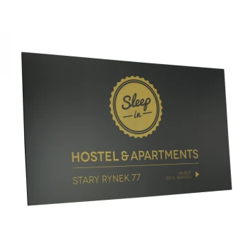 Door or Wall Plaque - Black Matte Engraving Laminate Exterior - SZ066 - Size 700x400mm