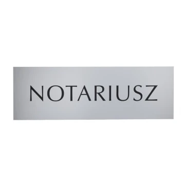 Notary Sign - DIBOND MAT silver 3mm - UV print - dim. 900x300mm - SZUV030