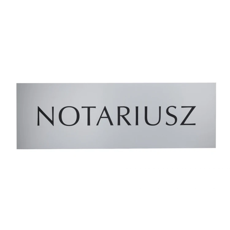 Notary Sign - DIBOND MAT silver 3mm - UV print - dim. 900x300mm - SZUV030