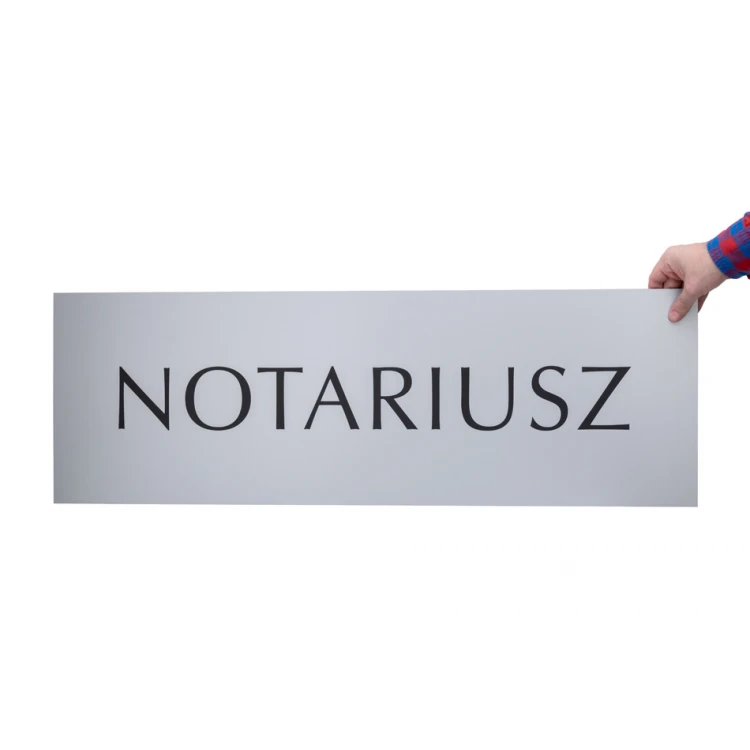 Notary Sign - DIBOND MAT silver 3mm - UV print - dim. 900x300mm - SZUV030