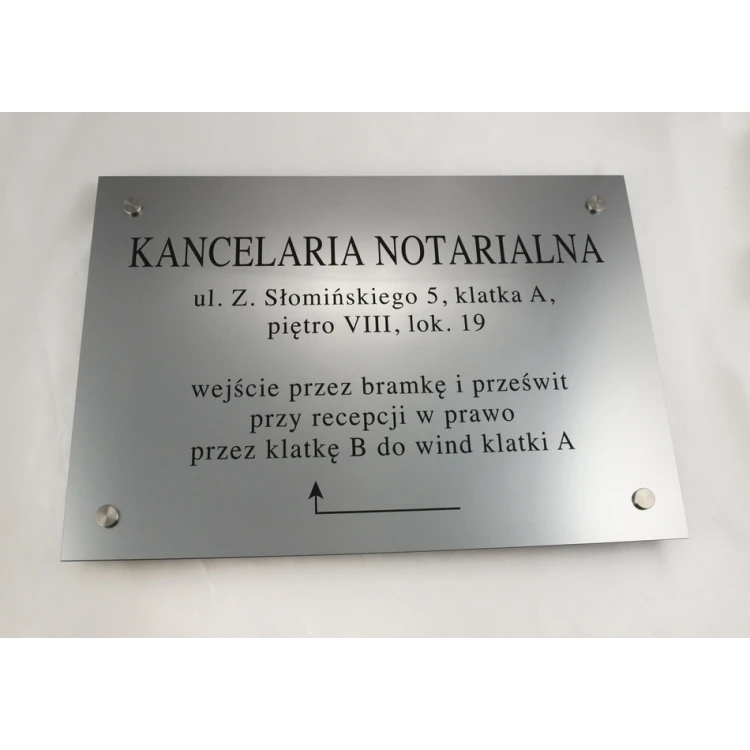 NOTARY SIGN - address and arrow - SZ027 - size 50x35cm