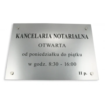 NOTARY SIGN - opening hours - SZ026 - size 50x35cm