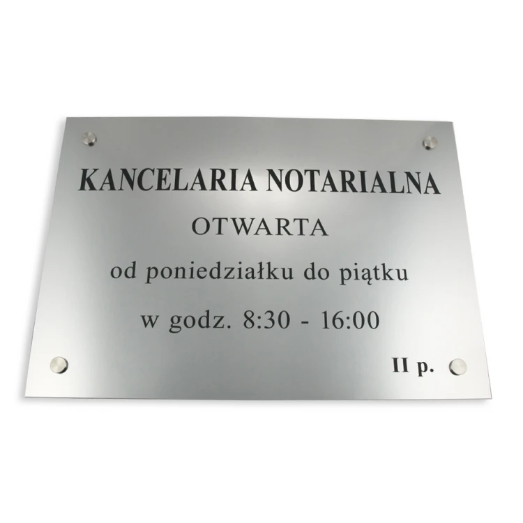 NOTARY SIGN - opening hours - SZ026 - size 50x35cm