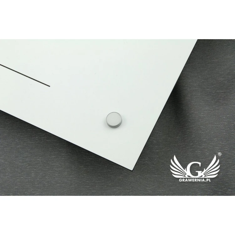 OFFICE SIGN - white laminate - opening hours - SZ086 - size 500x210mm