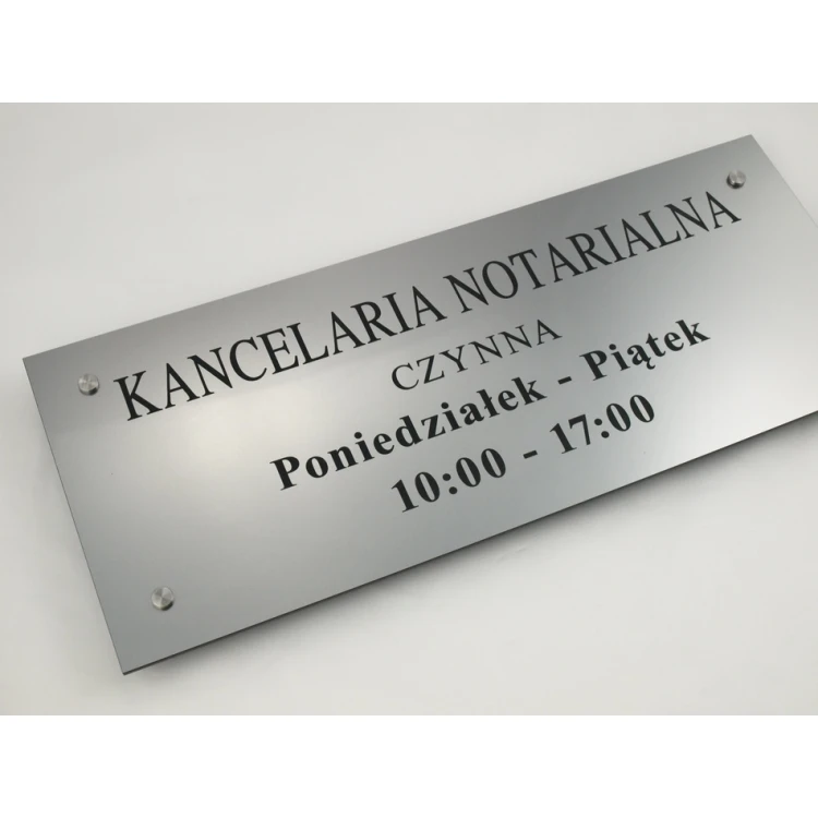 NOTARY SIGN - office hours - SZ036 - dim. 500x210mm