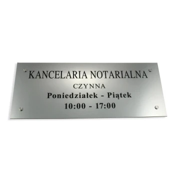 NOTARY SIGN - office hours - SZ036 - dim. 500x210mm