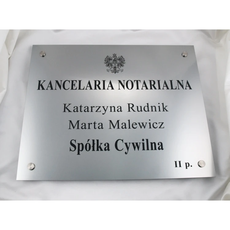 NOTARY SIGN - main double-surname sign for civil partnership - SZ025 - size 50x40cm