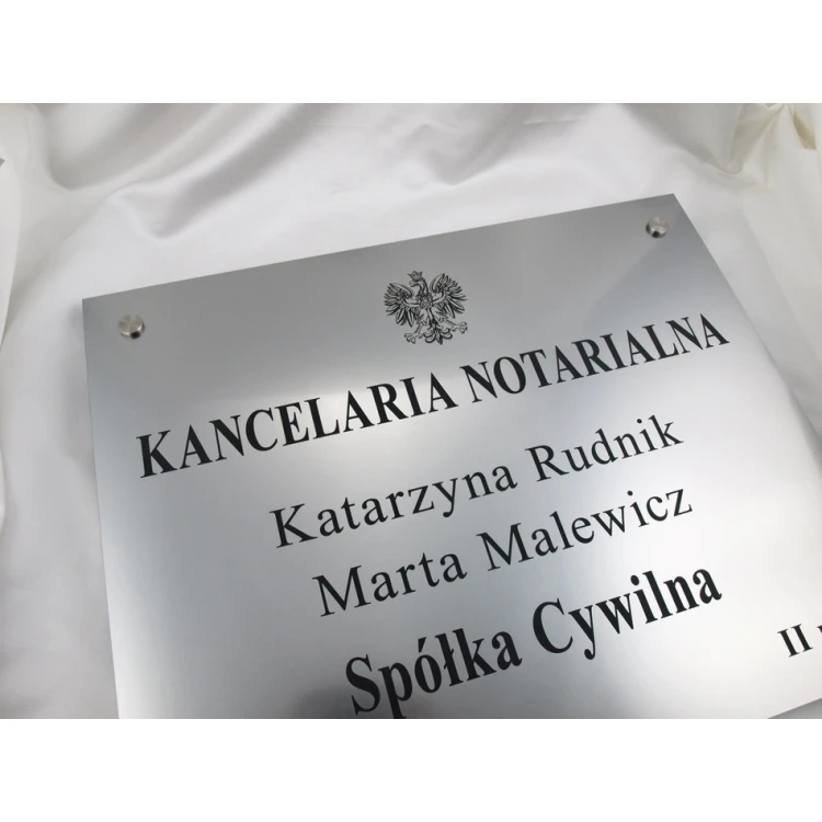 NOTARY SIGN - main double-surname sign for civil partnership - SZ025 - size 50x40cm