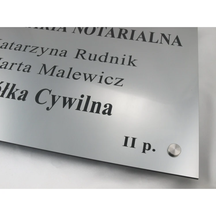 NOTARY SIGN - main double-surname sign for civil partnership - SZ025 - size 50x40cm