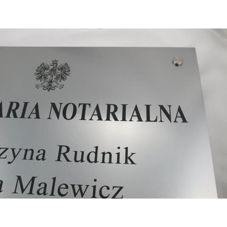 NOTARY SIGN - main double-surname sign for civil partnership - SZ025 - size 50x40cm