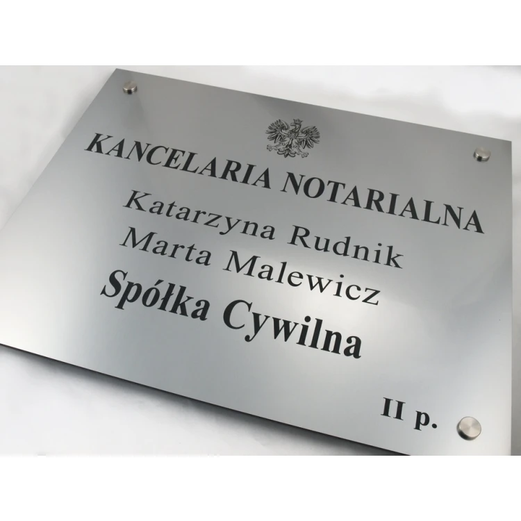 NOTARY SIGN - main double-surname sign for civil partnership - SZ025 - size 50x40cm