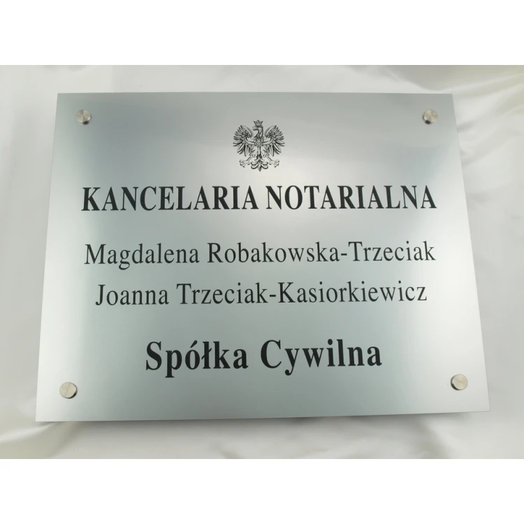 NOTARY SIGN - main double-surname sign for civil partnership - SZ025 - size 50x40cm