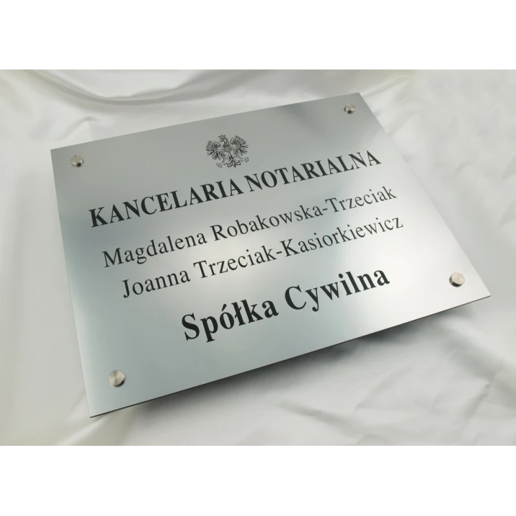 NOTARY SIGN - main double-surname sign for civil partnership - SZ025 - size 50x40cm