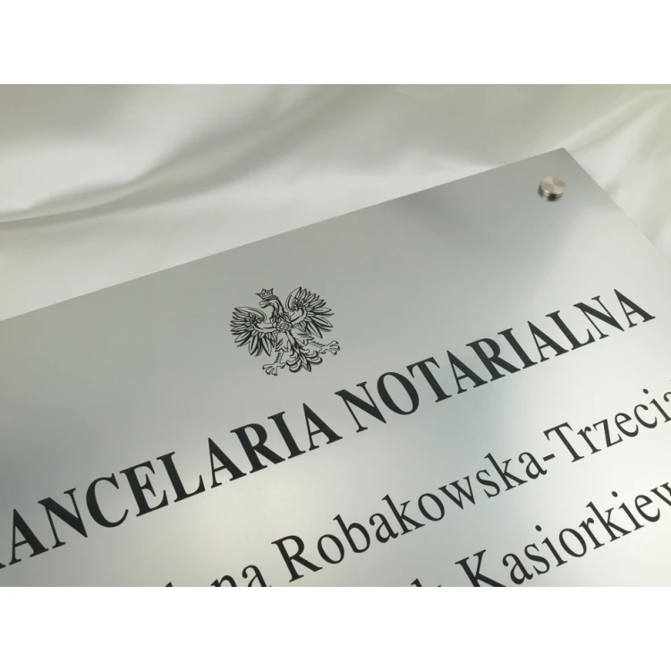 NOTARY SIGN - main double-surname sign for civil partnership - SZ025 - size 50x40cm