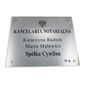 NOTARY SIGN - main double-surname sign for civil partnership - SZ025 - size 50x40cm