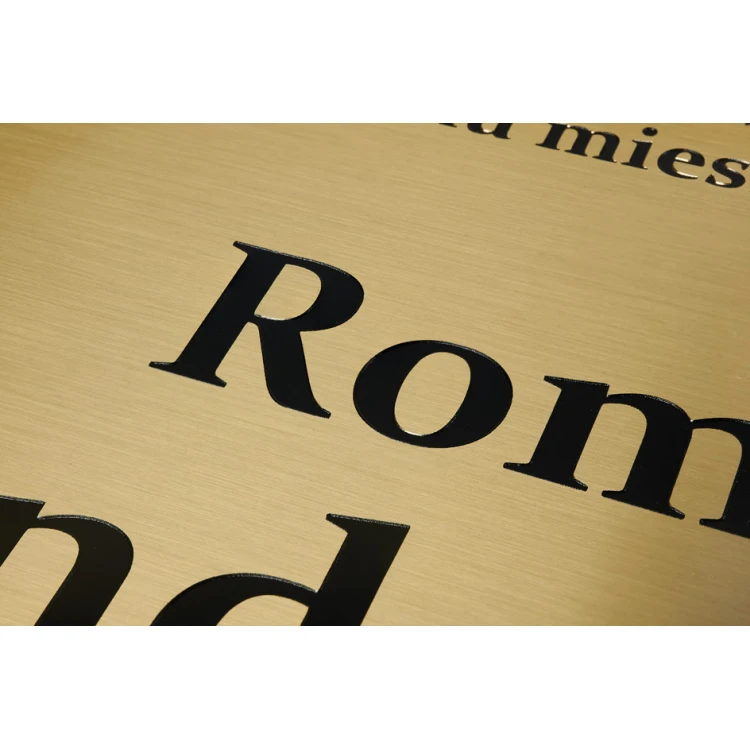 Engraved Brass Plaque - Brushed Brass - CNC Engraving - Size 400x283mm - TAB172