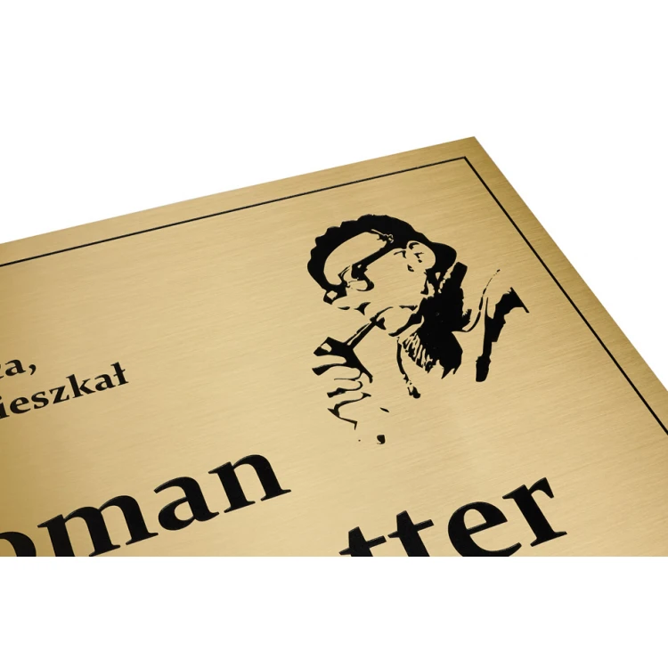 Engraved Brass Plaque - Brushed Brass - CNC Engraving - Size 400x283mm - TAB172