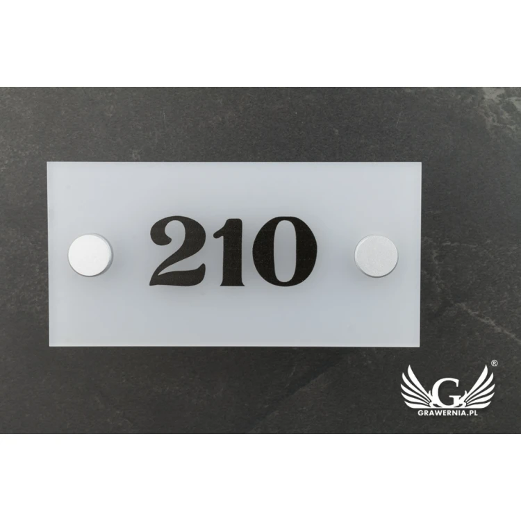 Frosted Door Sign - Room Numbering - Size 100x50mm - SPD020