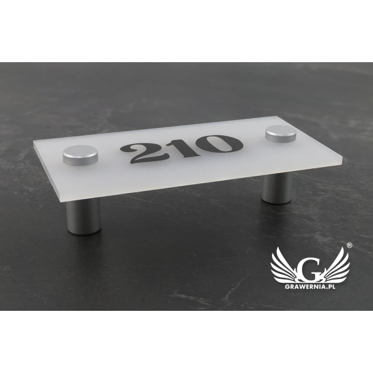 Frosted Door Sign - Room Numbering - Size 100x50mm - SPD020