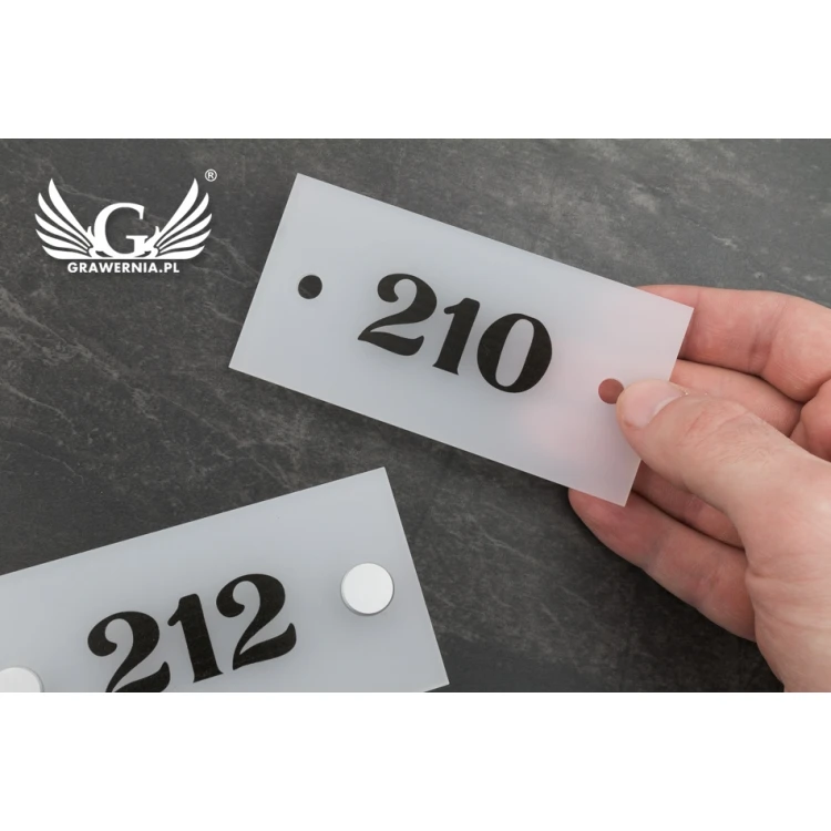 Frosted Door Sign - Room Numbering - Size 100x50mm - SPD020