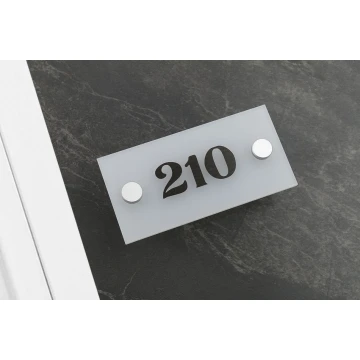 Frosted Door Sign - Room Numbering - Size 100x50mm - SPD020
