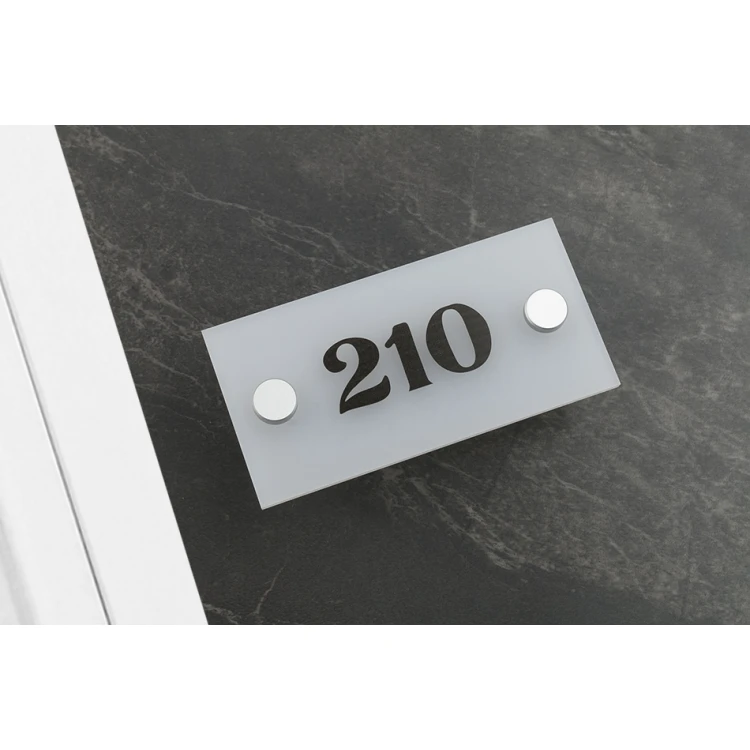 Frosted Door Sign - Room Numbering - Size 100x50mm - SPD020