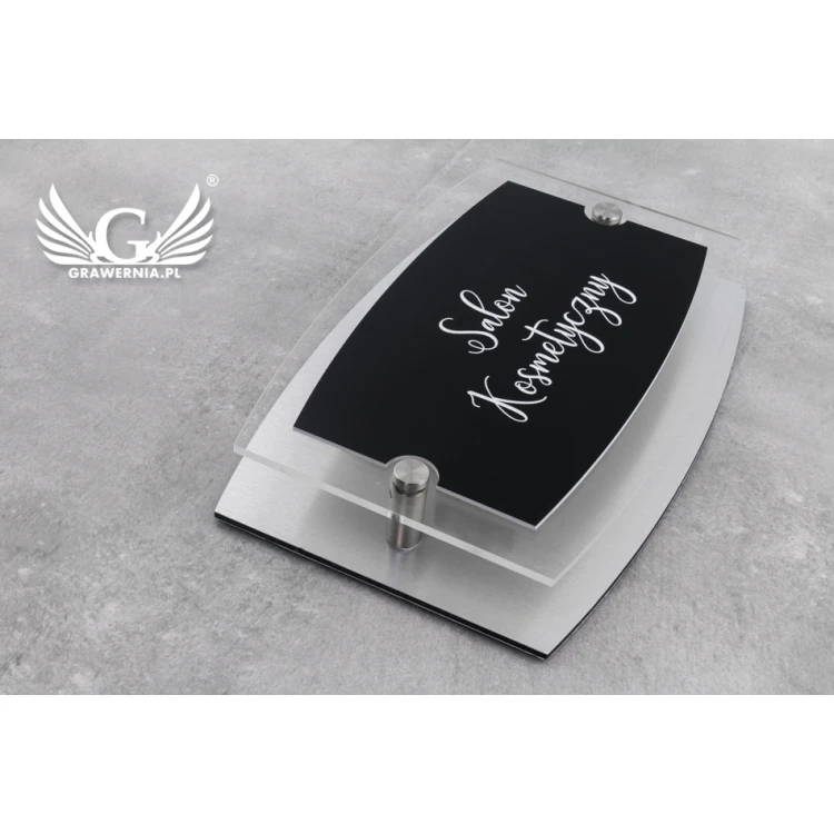 Door sign with company name - size 210x140mm - SPD014