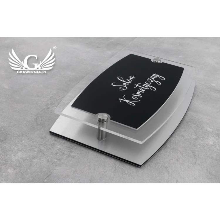 Door sign with company name - size 210x140mm - SPD014