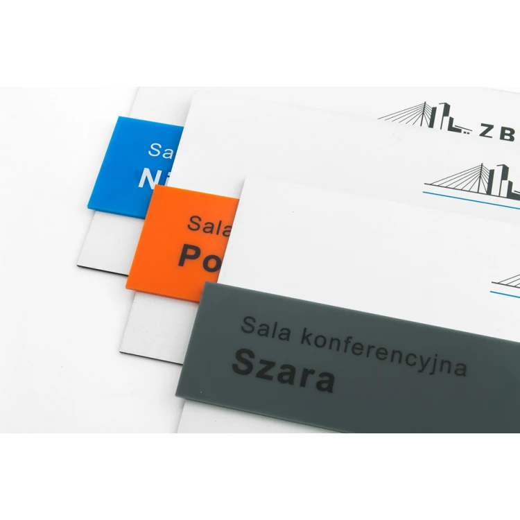 Door-adjacent sign with colorful acrylic - size 250x160mm - SPD021