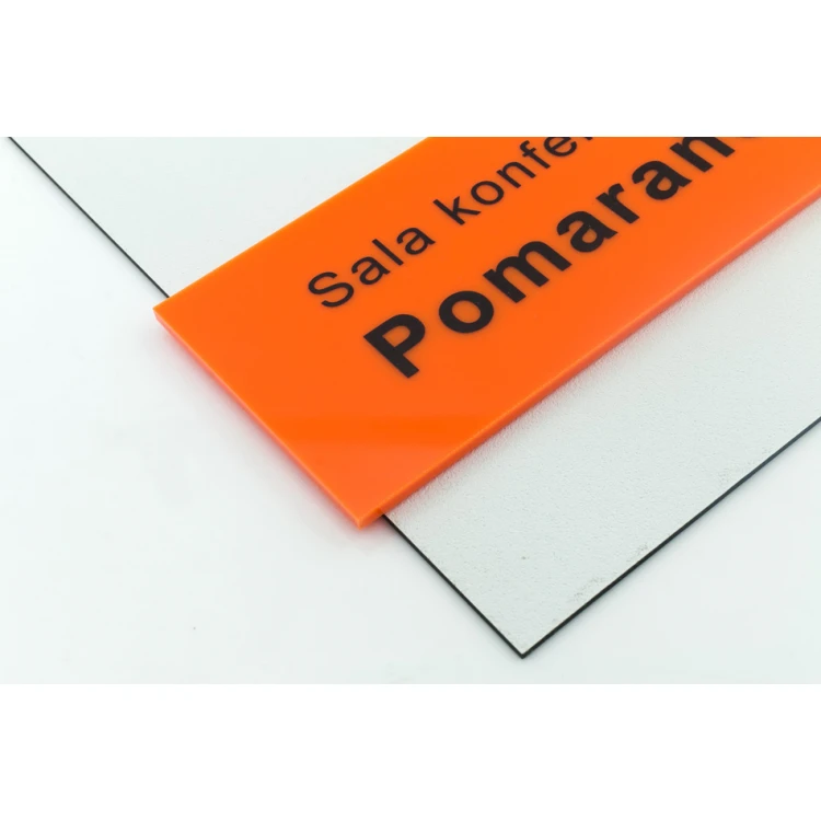Door-adjacent sign with colorful acrylic - size 250x160mm - SPD021