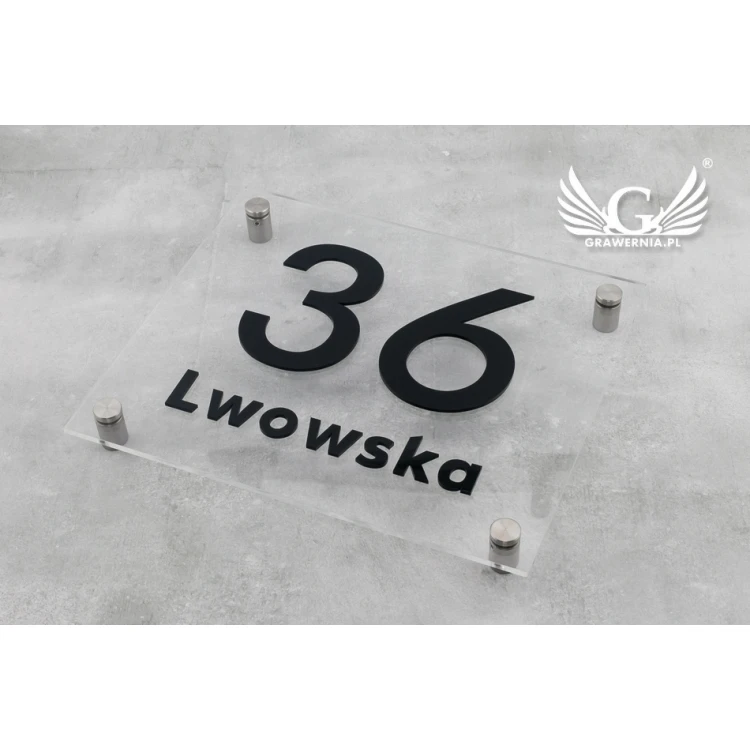 House Number - Legible Raised Letters - Size 300x250mm - SPD016