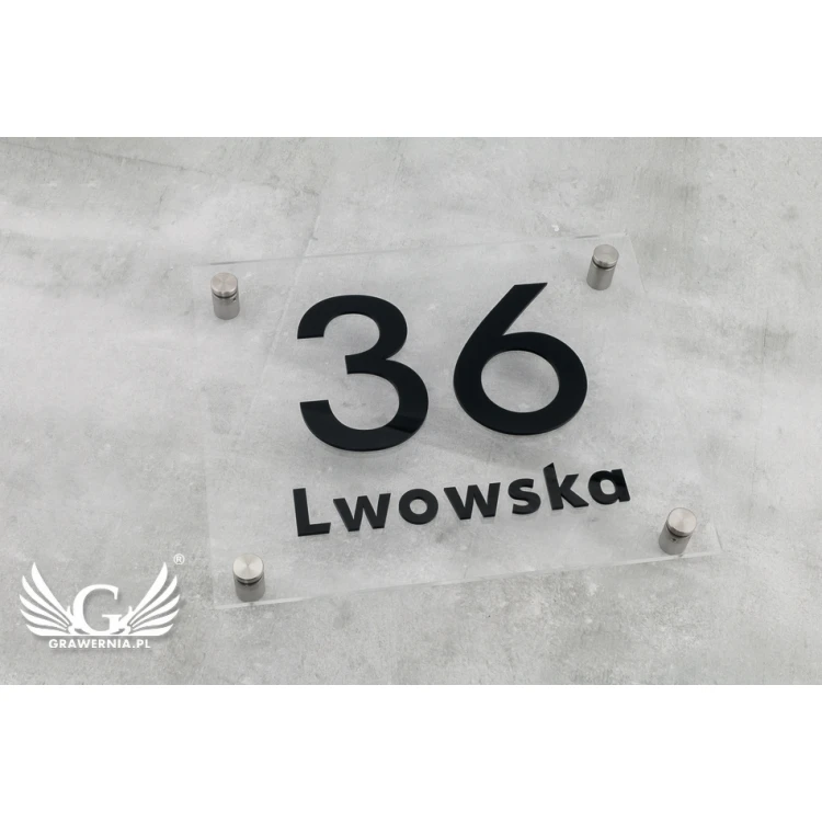 House Number - Legible Raised Letters - Size 300x250mm - SPD016