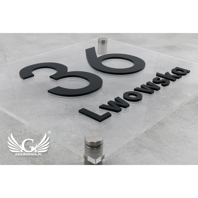 House Number - Legible Raised Letters - Size 300x250mm - SPD016