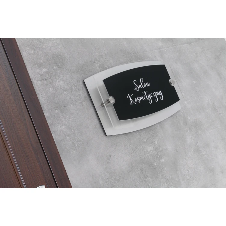 Door sign with company name - size 210x140mm - SPD014