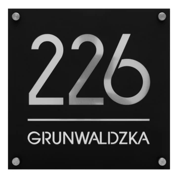 Door sign with house number - Dimension 250 mm - TAB672