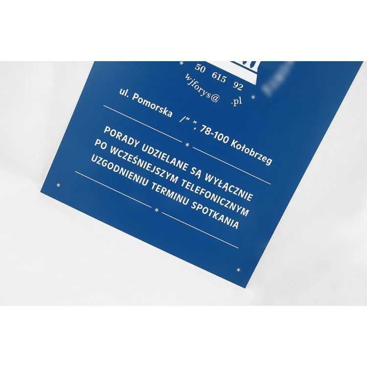 Legal Counsel Sign - Blue Laminate - SZ085 - Size 600x450mm