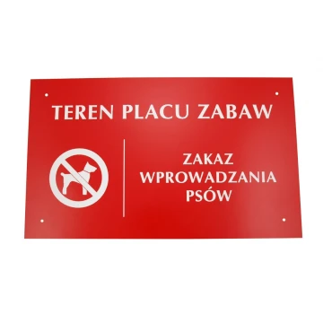 Playground Area No Dogs Allowed Sign - SZ017 - size 500x300mm