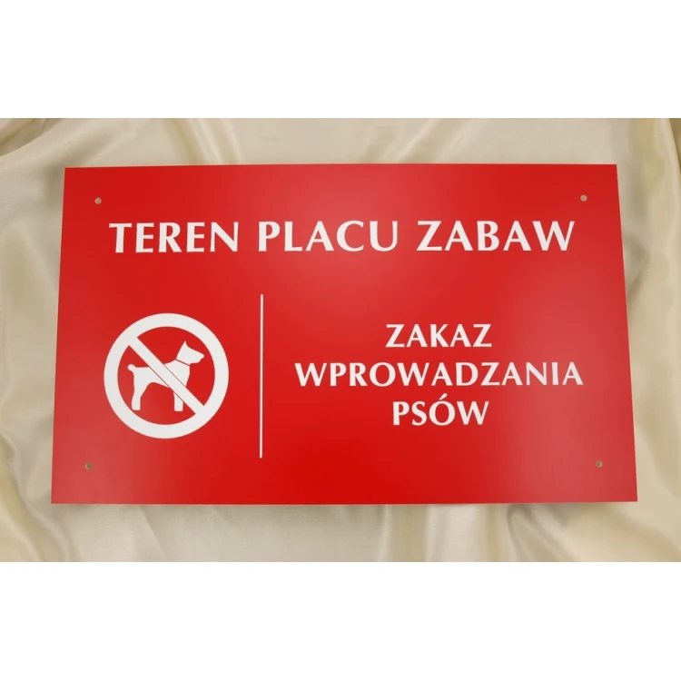 Playground Area No Dogs Allowed Sign - SZ017 - size 500x300mm