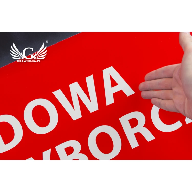 Engraved Sign 3mm thick - dimensions 1100x600mm - SZ114