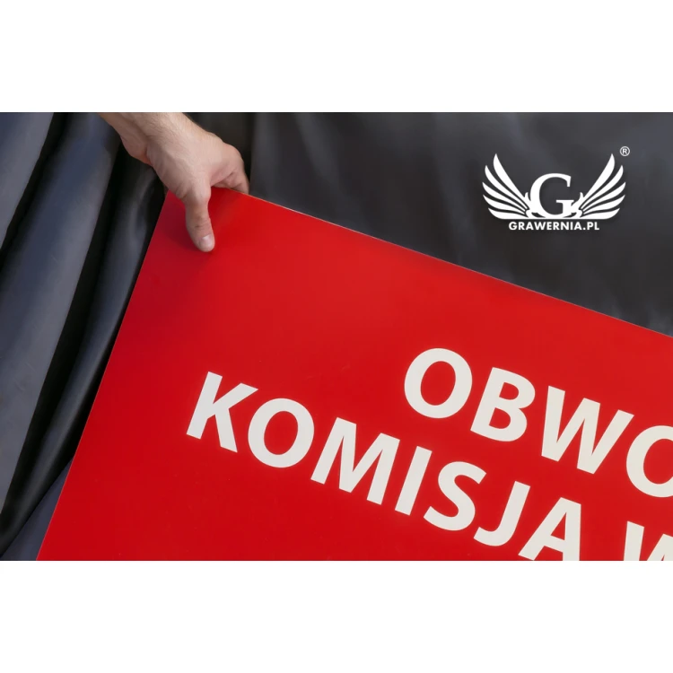 Engraved Sign 3mm thick - dimensions 1100x600mm - SZ114
