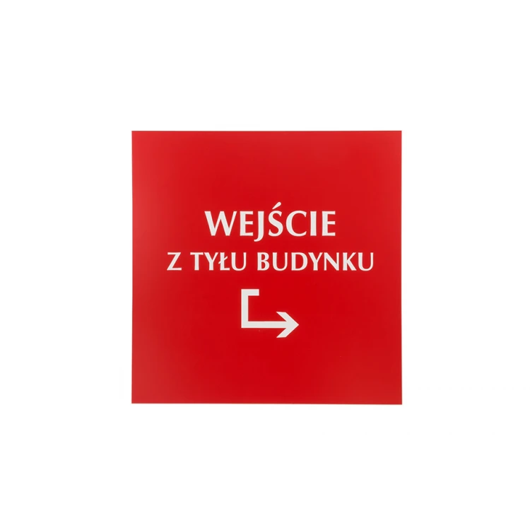 Back Entrance Sign - 3mm thickness - dimensions 445x450mm - SZ130 - SALE